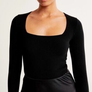 Abercrombie & Fitch | Black Ribbed Top